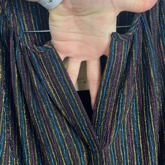 Anthropologie See U Soon Black Sparkle Multicoloured Blouse - Size Small - Picture 10 of 16